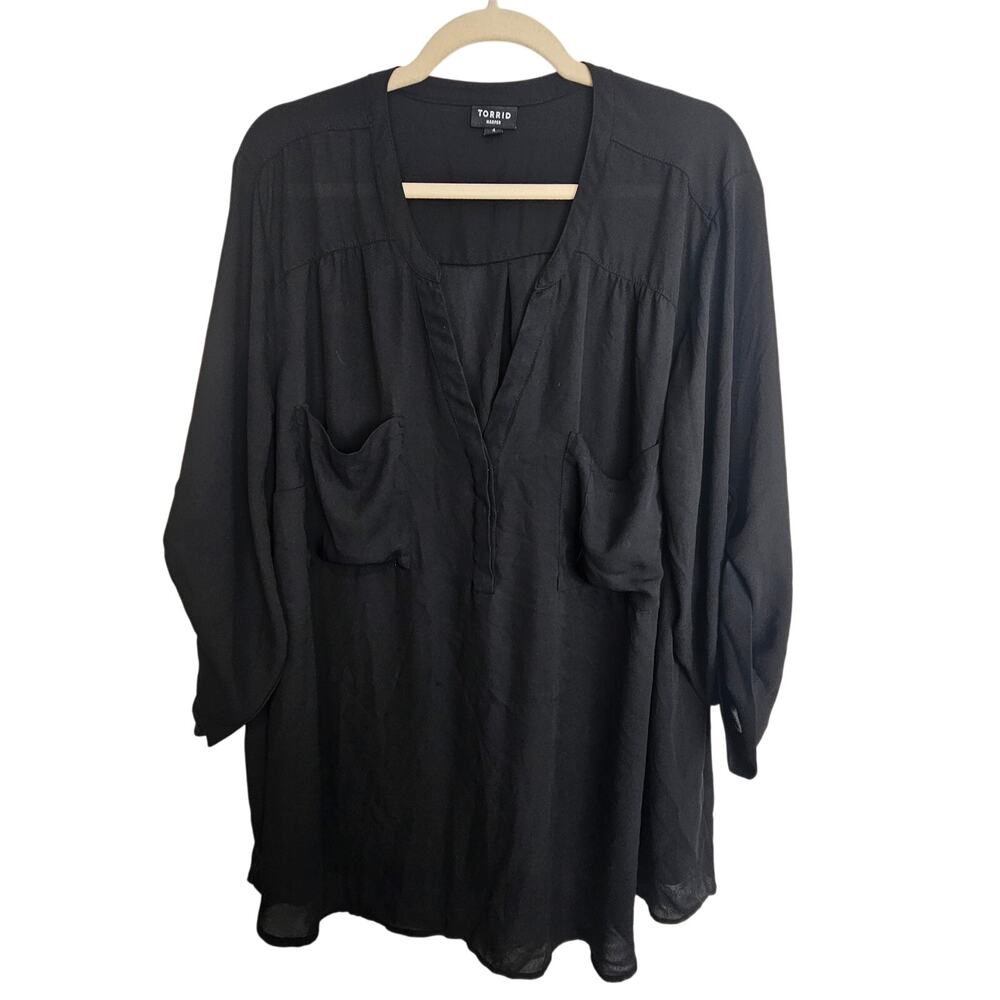 Torrid Harper Blouse Plus Size 4X Classic Career Corp Work Office Minimalist